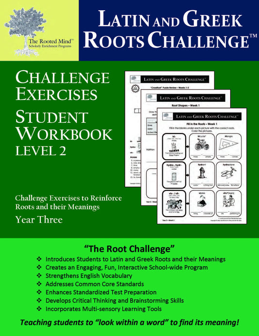 Latin and Greek Roots Challenge - Year 3 - Level 2 Student Workbook
