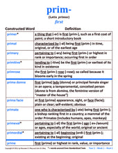 Latin and Greek Roots Challenge - Constructed Word Lists (Pad II) - Year 3