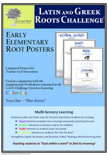 Latin and Greek Roots Challenge - Year 1 - Early Elementary Root Posters