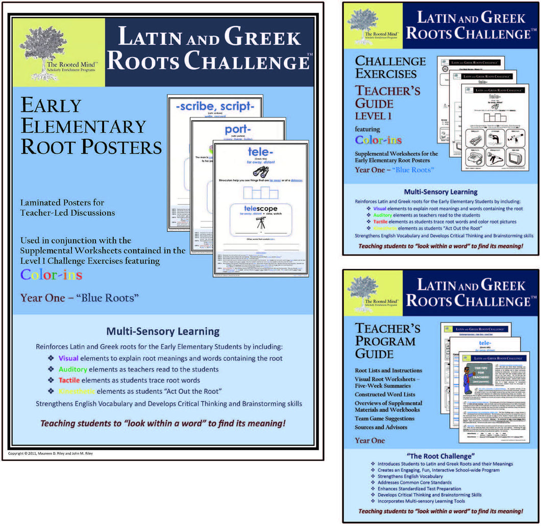 Latin and Greek Roots Challenge - Year 1 - Early Elementary Root Posters Kit