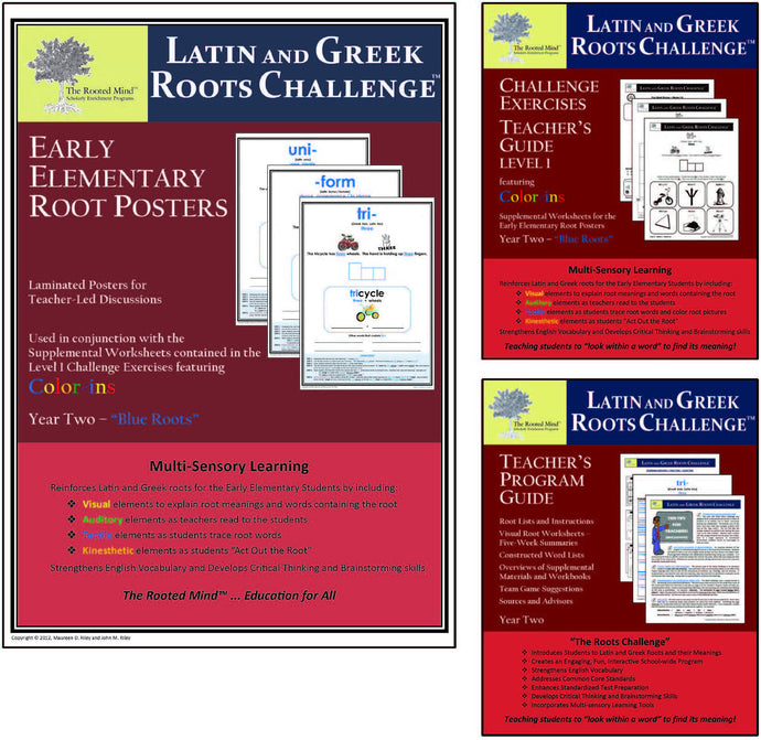 Latin and Greek Roots Challenge - Year 2 - Early Elementary Root Posters Kit
