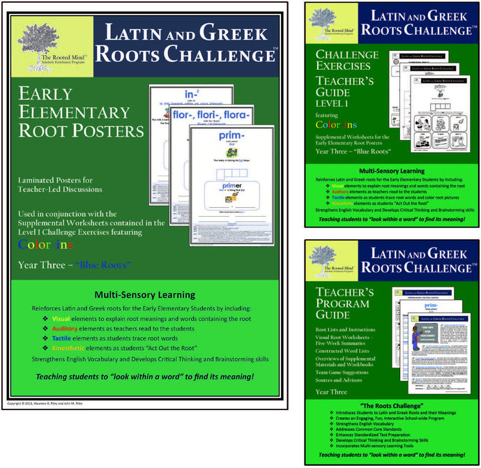 Latin and Greek Roots Challenge - Year 3 - Early Elementary Root Posters Kit