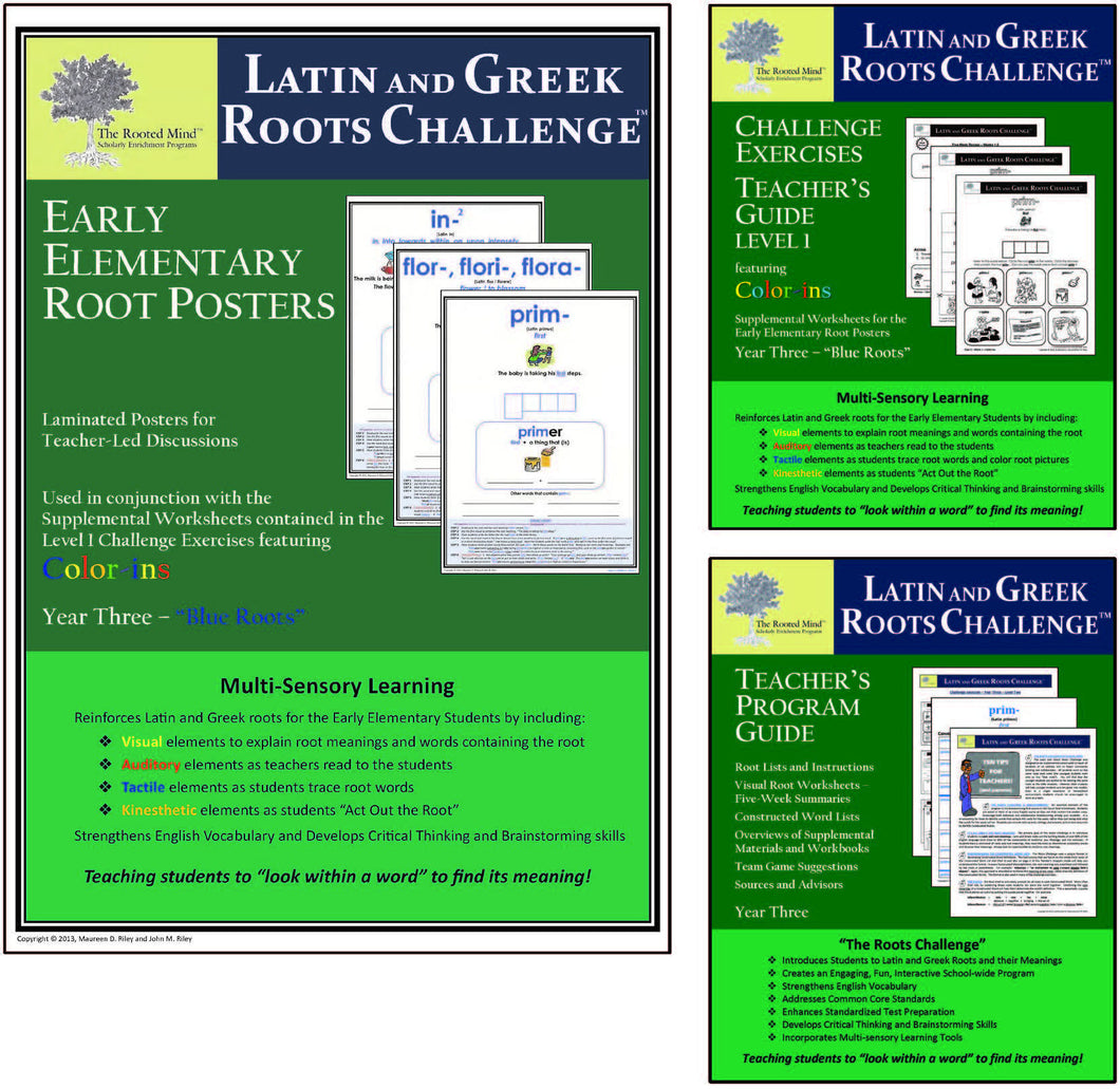 Rooted Poster Latin and Greek Roots Challenge| Early Elementary Root Poster Kit Yr 3 ...