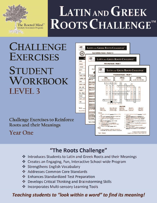 Latin and Greek Roots Challenge - Year 1 - Level 3 Student Workbook