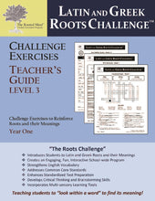 Latin and Greek Roots Challenge - Year 1 - Level 3 Teacher's Guide