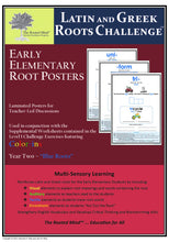 Latin and Greek Roots Challenge - Year 2 - Early Elementary Root Posters