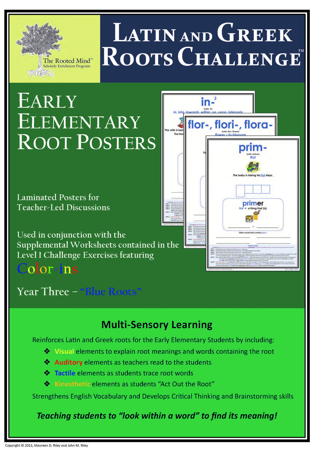 Latin and Greek Roots Challenge - Year 3 - Early Elementary Root Posters