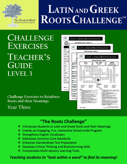 Latin and Greek Roots Challenge - Year 3 - Level 3 Teacher's Guide
